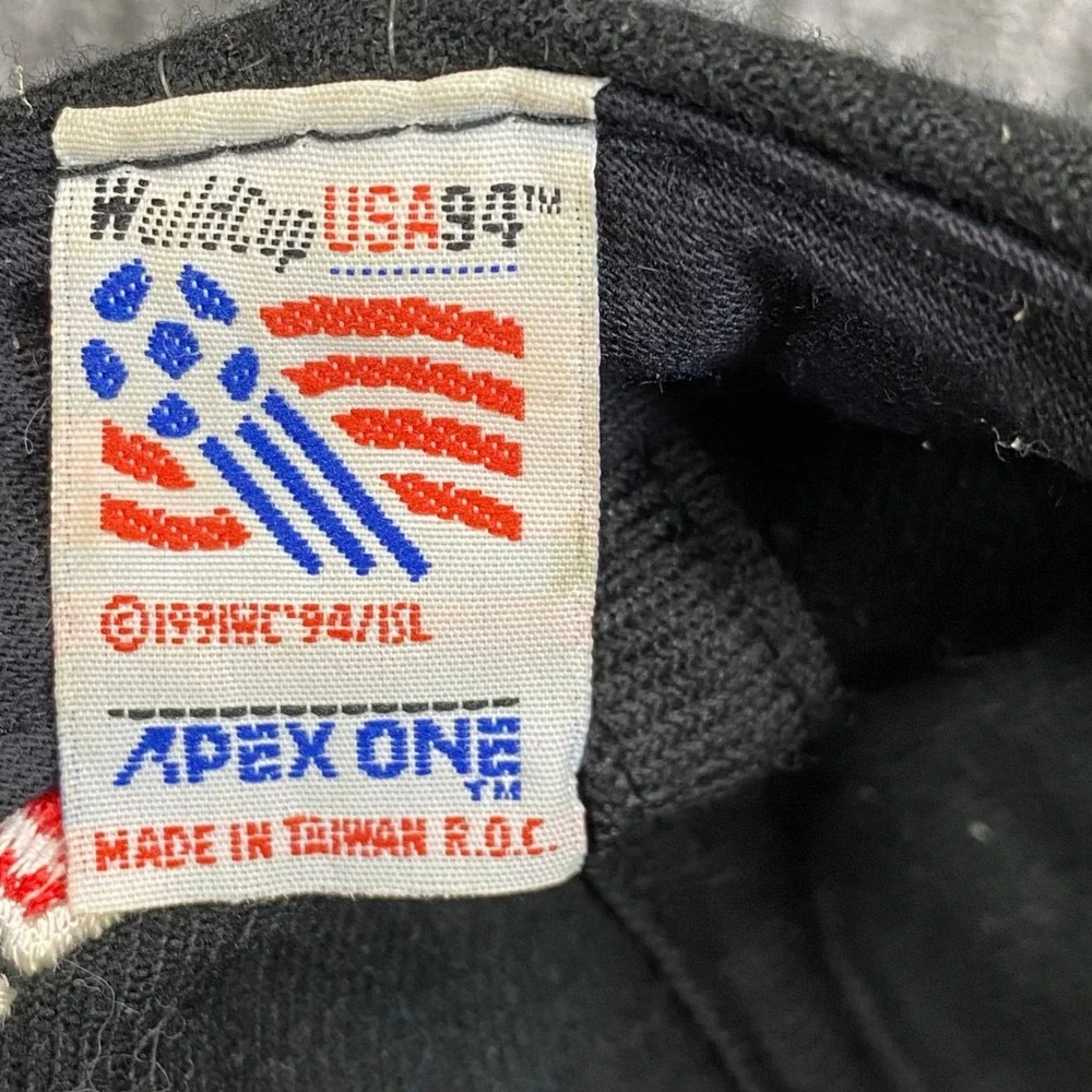 VTG 1994 World Cup Deutschland Germany Hat Apex One Snapback Cap Soccer USA 94